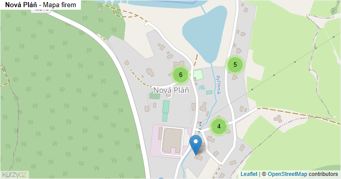 Nová Pláň - mapa firem