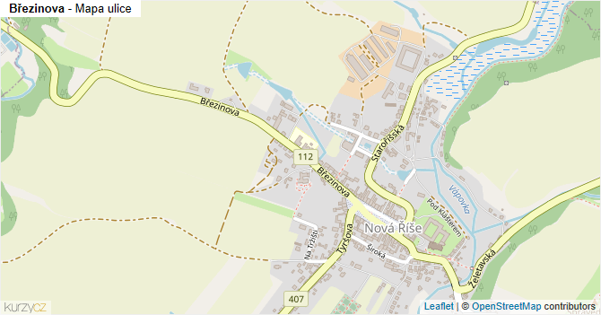 Březinova - mapa ulice
