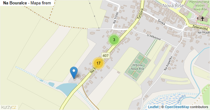 Na Bouralce - mapa firem