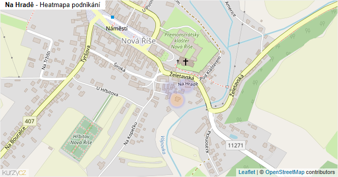 Na Hradě - mapa podnikání