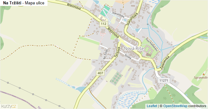 Na Tržišti - mapa ulice