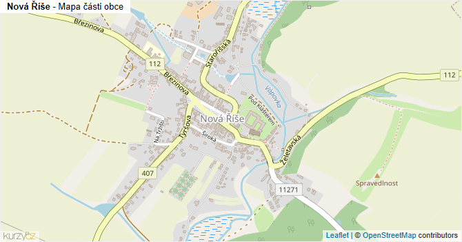 Nová Říše - mapa části obce