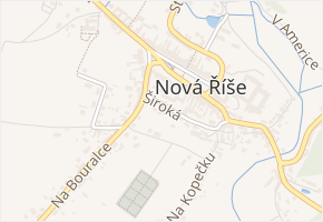Široká v obci Nová Říše - mapa ulice