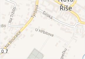 U Hřbitova v obci Nová Říše - mapa ulice