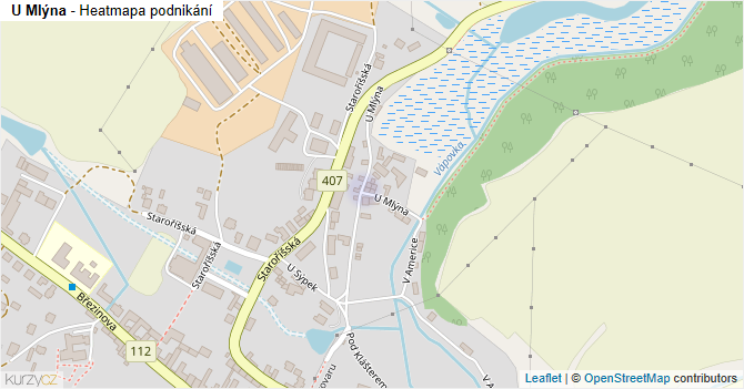 U Mlýna - mapa podnikání