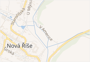 V Americe v obci Nová Říše - mapa ulice