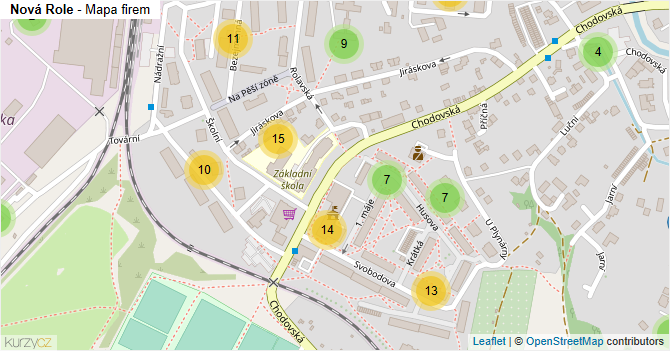 Nová Role - mapa firem