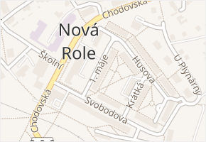 1. máje v obci Nová Role - mapa ulice