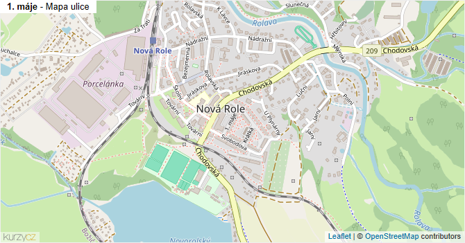1. máje - mapa ulice
