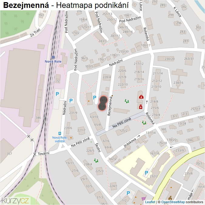 Mapa Bezejmenná - Firmy v ulici.