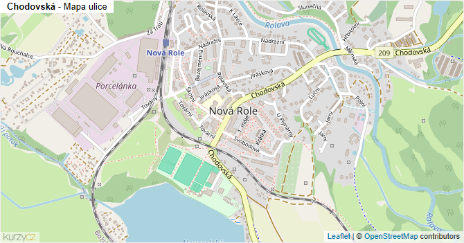Chodovská - mapa ulice