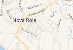 Husova v obci Nová Role - mapa ulice