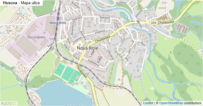 Husova - mapa ulice