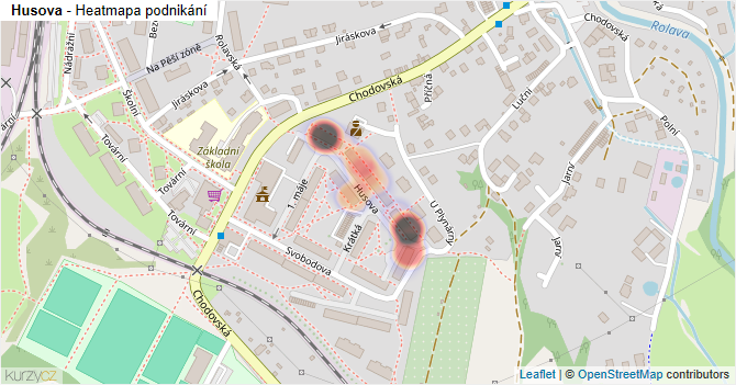 Husova - mapa podnikání