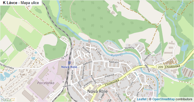 K Lávce - mapa ulice