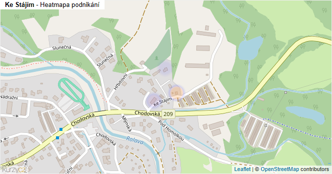 Ke Stájím - mapa podnikání
