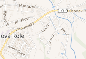 Luční v obci Nová Role - mapa ulice