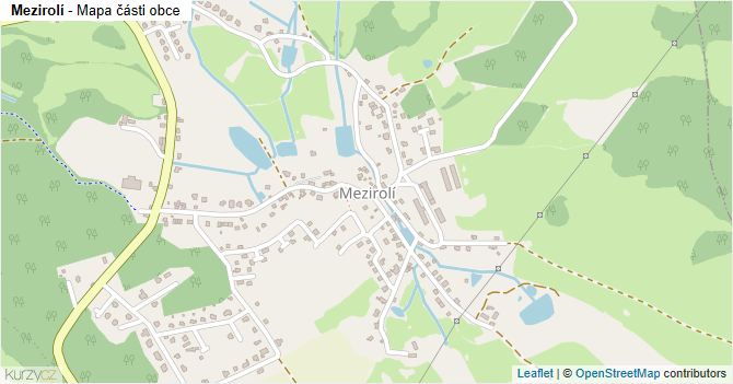 Mezirolí - mapa části obce