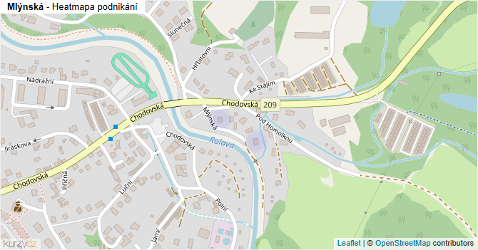 Mlýnská - mapa podnikání
