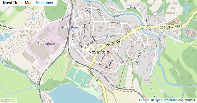 Nová Role - mapa části obce