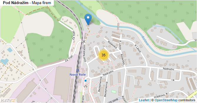 Pod Nádražím - mapa firem