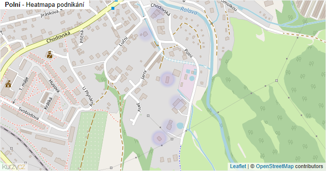 Polní - mapa podnikání