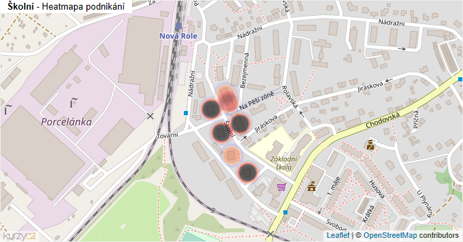 Školní - mapa podnikání