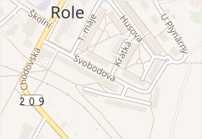 Svobodova v obci Nová Role - mapa ulice