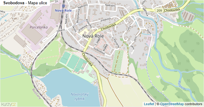 Svobodova - mapa ulice