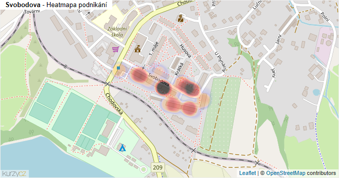 Svobodova - mapa podnikání
