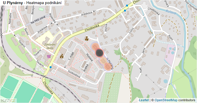 U Plynárny - mapa podnikání