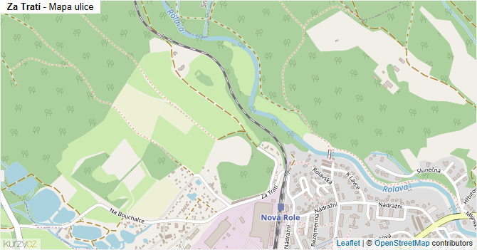Za Tratí - mapa ulice