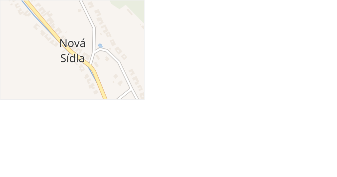 Nová Sídla v obci Nová Sídla - mapa části obce
