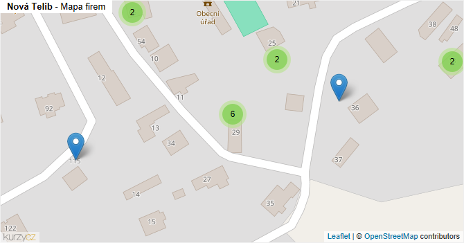 Nová Telib - mapa firem