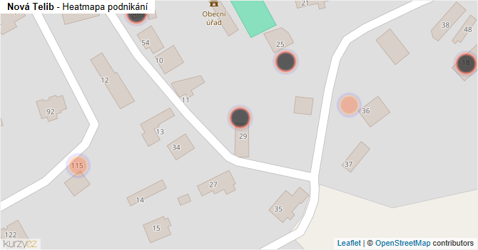 Nová Telib - mapa podnikání