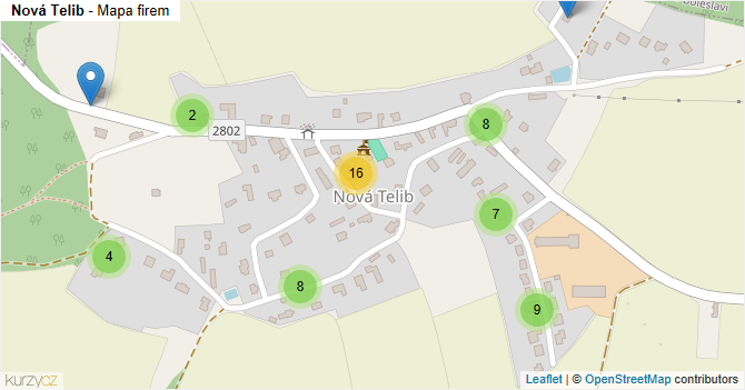 Nová Telib - mapa firem