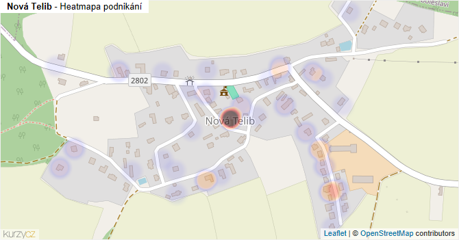 Nová Telib - mapa podnikání