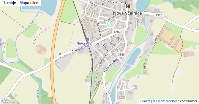 1. máje - mapa ulice