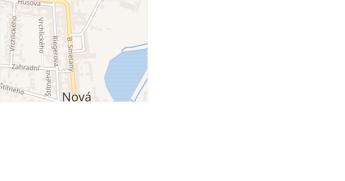 B. Smetany v obci Nová Včelnice - mapa ulice