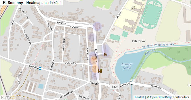 B. Smetany - mapa podnikání