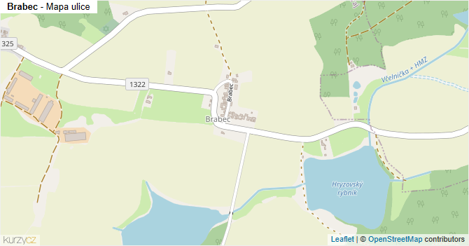 Brabec - mapa ulice
