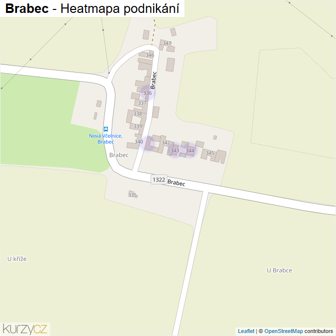 Mapa Brabec - Firmy v ulici.