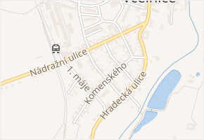 Gen. Svobody v obci Nová Včelnice - mapa ulice