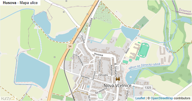 Husova - mapa ulice