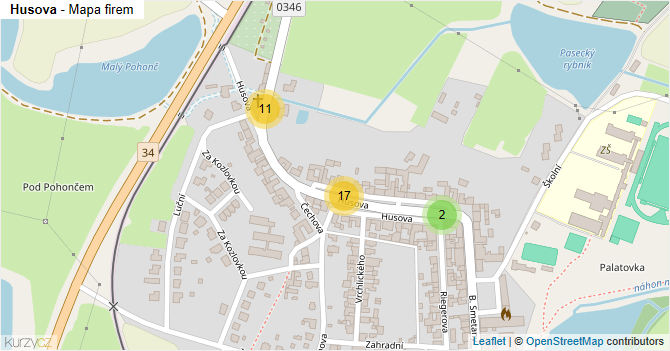 Husova - mapa firem