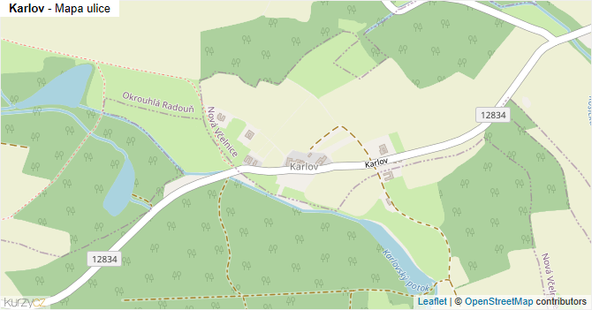 Karlov - mapa ulice