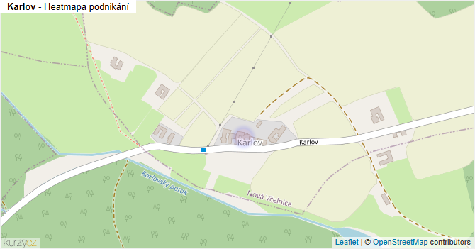 Karlov - mapa podnikání