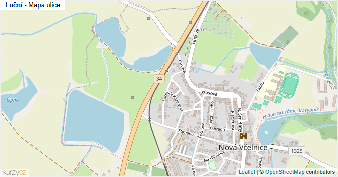 Luční - mapa ulice