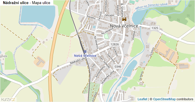 Nádražní ulice - mapa ulice