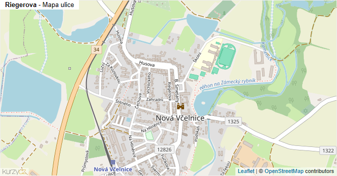 Riegerova - mapa ulice